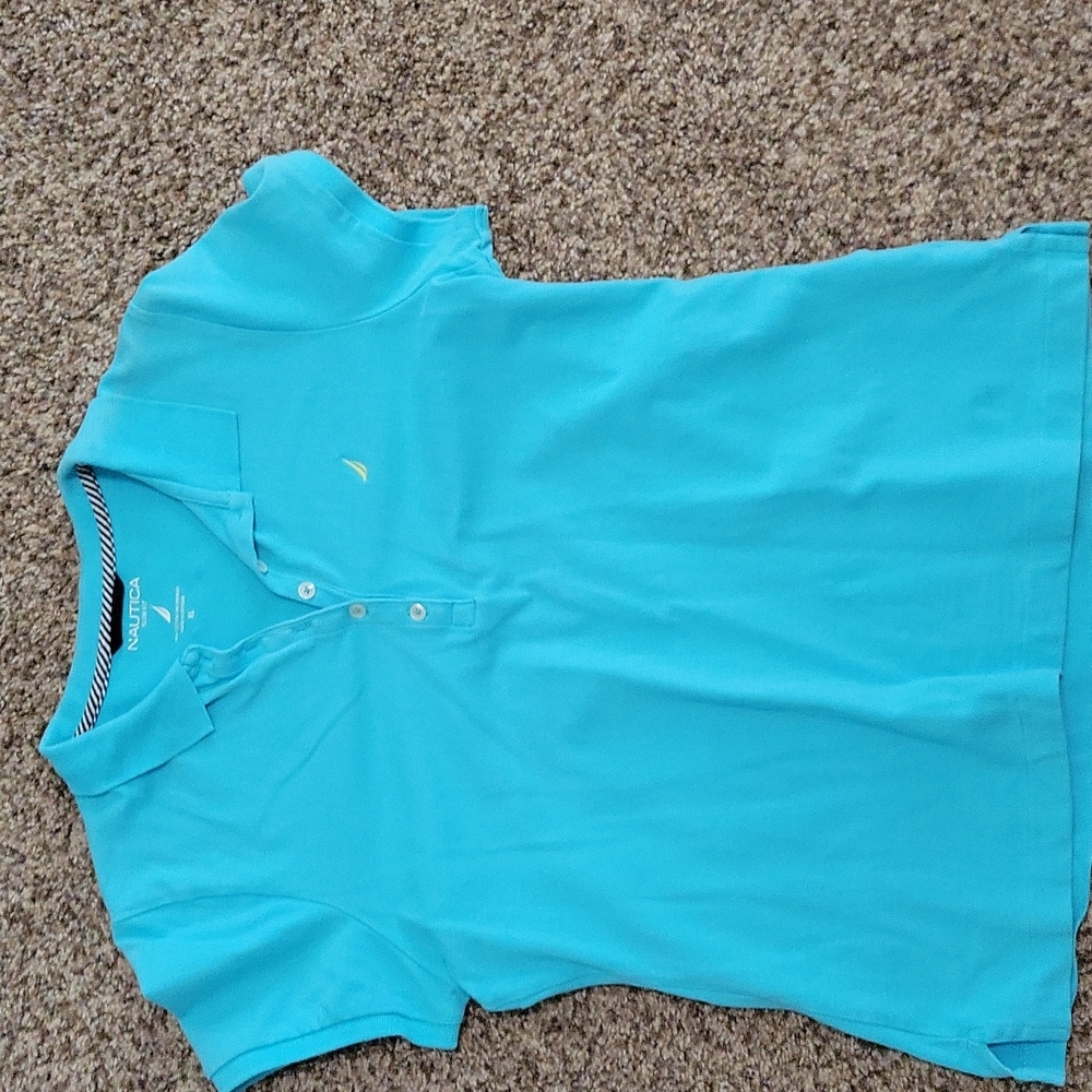 Nautical slim fit shirt. Blueish xl
